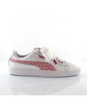 Puma Basket Heart AOP Womens White Trainers Leather (archived) - Size UK 3.5