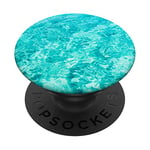 PopSockets Turquoise Blue Ocean Water Pattern Summer Ocean Waves PopSockets PopGrip: Swappable Grip for Phones & Tablets