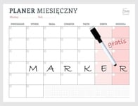 Plan Your Life Magnetisk Månadsplanerare Rosa + Markör