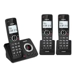 VTech ES2052 DECT Cordless Phone with Answering Machine,Call Block,Easy-to-Read Backlit Display,Landline Phone with 18 Hours Talk-time,Volume Booster,Handsfree Speakerphone,Speed Dial,Trio Handset