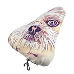 Shih tzu Little Dog Bicycle Seat Cover Gel Bike Seat Covers Bicycle Saddle Pad for Women and Men Waterproof Rain with Drawstring,-O06