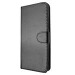 Leather Wallet Flip Cover Case for Samsung Galaxy S21 FE 5G (Black) Black