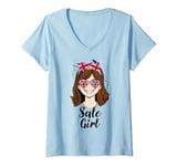 Womens Sale Girl, Sale Women, British Flag UK V-Neck T-Shirt