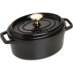 La Cocotte Oval Gryta Svart 17 cm 1 l