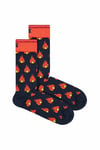 Novelty Flames Design Soft Breathable Cotton Socks - Great Gift