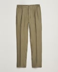 Kiton Linen Drawstring Pants Olive