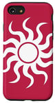 Coque pour iPhone SE (2020) / 7 / 8 Couleur de l'année 2023 VIVA MAGENTA motif soleil blanc