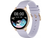 Oro Active Pro Smartwatch, guldfärgad boett med lila armband