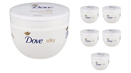 Dove Silky Body Cream Pot 300ml x 6