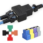 8P8C LAN Network Connector Ethernet Extender Plug RJ45 Splitter 1 To 2 Ways