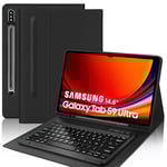 AVNICUD Étui Clavier pour Samsung Galaxy Tab S9 Ultra 14.6" 2023 - AZERTY Français Clavier sans Fil Bluetooth Magnétique Détachable Coque, Noir