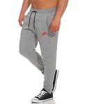Nike Air Mens Sports Joggers NSW Grey Cotton - Size Large