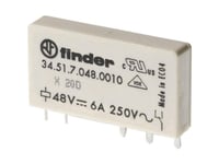 Finder Pcb-Relä 6A (10A), 1Co, 24V Dc Känslig Spole. 5 Mm Stiftavstånd. Agni Kontaktsats. Kan Monteras I 6,2 Mm Gränssnittsuttagsserie 93