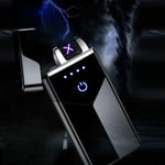 lighter Creative Dual Arc Electronic Lighter Usb Plasma Arc Cigarette Lighter Full Screen Display Touch Fire And Windproof Gadgets
