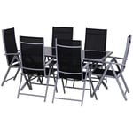Sittgrupp 6 Pers, Trädgårdsset i Aluminium