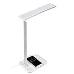 Sugoyi USB LED Lamp, Table LED Light, with Wireless Phone Charging Function, 135° Rotation for Mobile Phones Home Bedroom