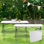 Idmarket - Lot de 2 tables pliantes portables 180 cm pour camping ou réception - Gris