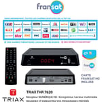 Terminal Satellite numérique hd / Enregistreur /Lecteur multimédia fransat triax thr 7620 - carte fransat hd incluse