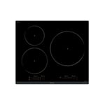 Plaque de cuisson induction noir 3 foyers 4000W 13 positions de cuisson - Noir - Sauter