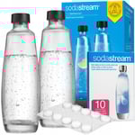 Bouteille en verre SodaStream DUO + comprimés détartrants 10 pièces