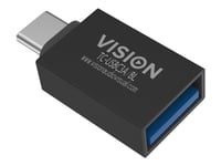 Vision Professional - Usb-Adapter - 24 Pin Usb-C (Hane) Till Usb Typ A (Hona) - Usb 3.0 - Svart