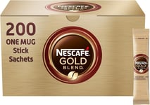 NESCAFÉ Gold Blend Instant Coffee Sachets - 200 X 1.8G Sticks