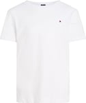 Tommy Hilfiger Boys Short-Sleeve T-Shirt Crew Neck, White (Bright White), 8 Years