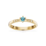 Scrouples Vida Darling 8 Karat Guld Ring Med Diamanter 0,04 Carat H-w/p1 Og Topas 7823,10BT