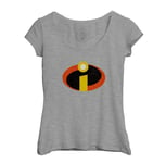 T-Shirt Femme Col Echancré The Incredibles Logo Super Héros Bd Film Geek