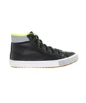 Converse Childrens Unisex PC Kids Black Trainers Leather - Size UK 4.5