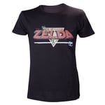 Mens T-Shirt Legend of Zelda Nintendo Classic Logo Top Black M
