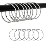 INF Öppningsbara gardinringar / duschdraperiringar 30 st Silver 60 mm