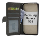 Zipper Standcase Wallet Samsung Galaxy S24 5G (SM-S921B/DS) (Grå)