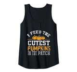 Womens I Feed Cutest Pumpkins In The Patch Lunch Lady Thanksgiving Tank Top