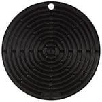 Le Creuset Cool Tool, Pot holder/trivet, Silicone, Round, 20 cm, Black, 93000230310200