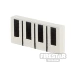 Custom Printed Tile 1x2 Piano Keys