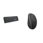 Logitech MX Keys S PLUS Wireless Keyboard, Low Profile, Fluid Quiet Typing, Programmable Keys & MX Anywhere 2S Wireless Mouse, Multi-Device, Bluetooth and 2.4 GHz