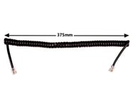 CDL Micro 3 m Uncoiled/60 cm en Spirale bouclés câble combiné téléphone RJ10 Câble – Noir