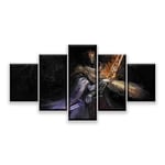 TOPRUN Prints on Canvas 5 pieces wall art print canvas painting Game Dark Souls Warrior Poster wall decor room poster for living room