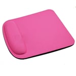 Benoon Anti-Slip Solid Color Mouse Mat With Soft Wrist Rest Support, Universal Thicken Mousepad Computer Accessories Suitaful For Games Office Working Hot Pink