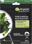 Garnier Pure Charcoal and Algae Sheet Mask, Purifying and Hydrating Face Mask wi