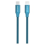 GreyLime 60W Flettet USB-C til USB-C Kabel 2 meter - Blå