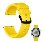 Garmin Vivomove Luxe / Vivomove 3 / Vivomove Style / Venu twill silicone watch band - Yellow