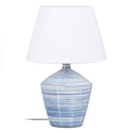 skrivbordslampa 30,5 x 30,5 x 44,5 cm keramik blå vit