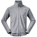 Bergans Hareid Fleecejacka NoHood Herr Aluminium L -