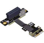 Elbow M.2 WiFi Key A E A+E to PCIe 1x Riser Extender Adapter Card Gen 3.0 Cable Key A.E m2 pci-e x1 (80CM,R51SL)
