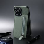 Trolsk lommebokdeksel med magnet (iPhone 14 Pro Max) - Grønn