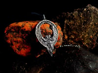 Bloodborne necklace - Crow Hunter Badge. Silver Cosplay Pendant Video Game Gift