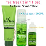Tea Tree Essential Oil, Facial Scrub, Face Wash (3in1)