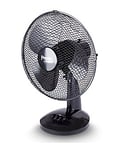 Tower 12 Inch Oscillating Black Desk Fan